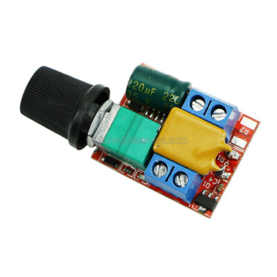 Mini DC 5A Motor PWM Speed Controller 3-35V Speed Control Switch LED Dimmer NEW
