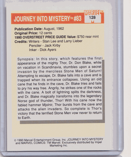 1990 Marvel Universe Series 1 Impel Trading Card Journey into Mystery #128 - Picture 2 of 2