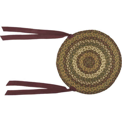 VHC Brands Rustic 15 in Chair Pad Set of 6 Green Tea Cabin Kitchen Table Decor - Picture 8 of 12