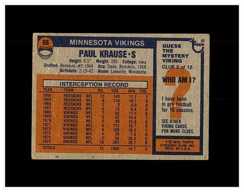 1976 TOPPS FOOTBALL #1-275 YOU PICK SEE PHOTOS OF EVERY CARD STARS *NEW LISTING* - Picture 117 of 497