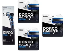 Dorco Pace 7 Shaving Blade II Fresh 1 Razor Handle + Refill 13 Cartridges