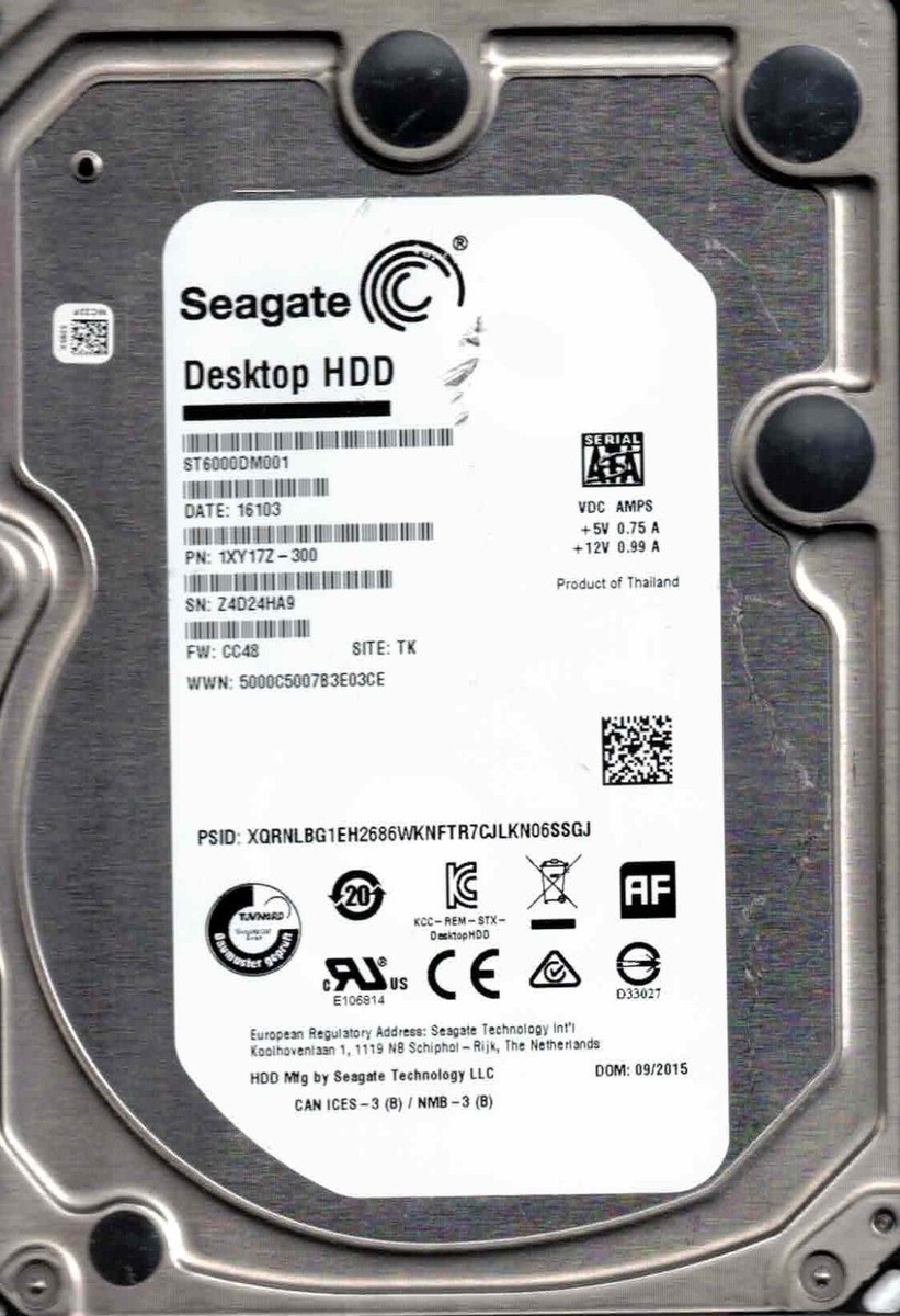 HDD 6TB ×2 Amazon.com: Seagate Skyhawk 6TB Video Internal Hard Drive