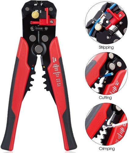 Automatic Cable Wire Stripper Crimper Crimping Tool Adjustable Plier Cutter - Picture 3 of 15