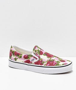 vans with pink flowers