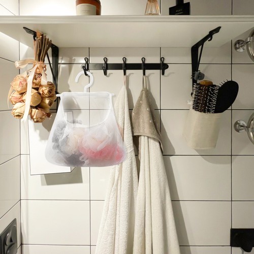 Mesh Kitchen Storage Bag Hanging Bathroom Kitchen Storage Holder Bag - Picture 4 of 11
