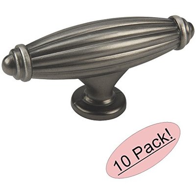 *10 Pack* Cosmas Cabinet Hardware Antique Silver Round Cabinet Knobs #7121AS