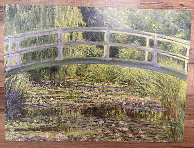 The Water-Lily Pond by Claude Monet Reproduction Print Unframed Impressionism