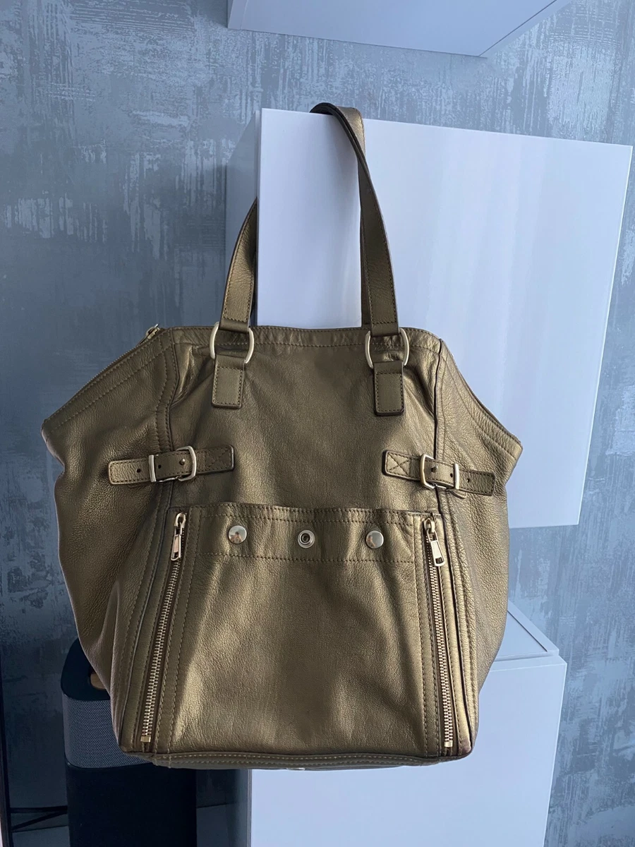 Bronze-brown-leather-designer-tote-bag