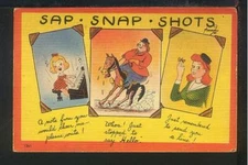 Postcard - Comic - unused - Sap Snap Shots