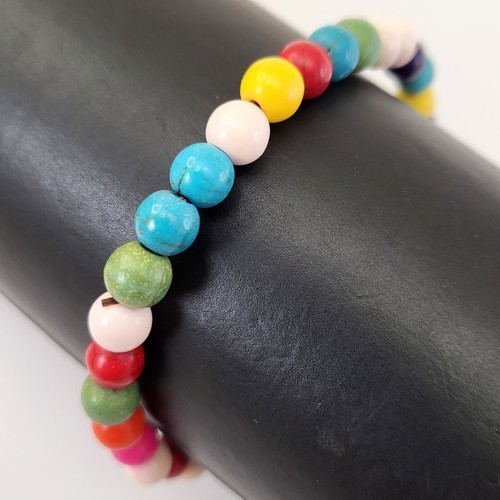 Web Magnesite Turquoise Stretch Bracelet 7.5" Bead 4mm 6mm 8mm 10mm 12mm Pink - Picture 108 of 113