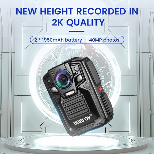 BOBLOV Body Camera with Audio Video Recording 170° Wide-Angle Night Vision 256GB - Picture 6 of 20