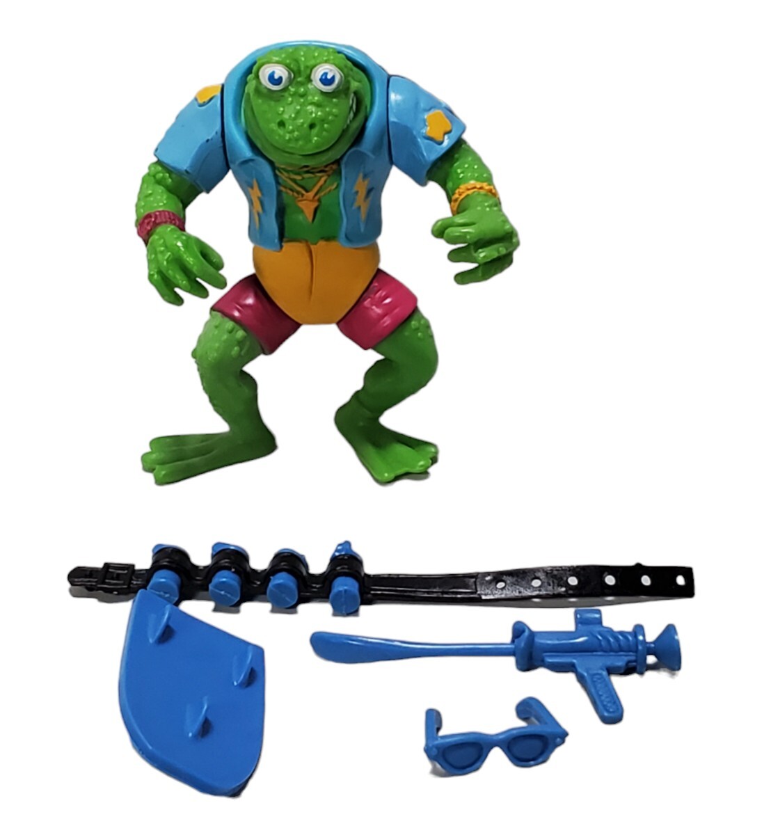 タートルズ genghis frog フィギュア プレイメイツ TMNT Genghis Frog Ninja Turtle Playmates 1989 Vintage With