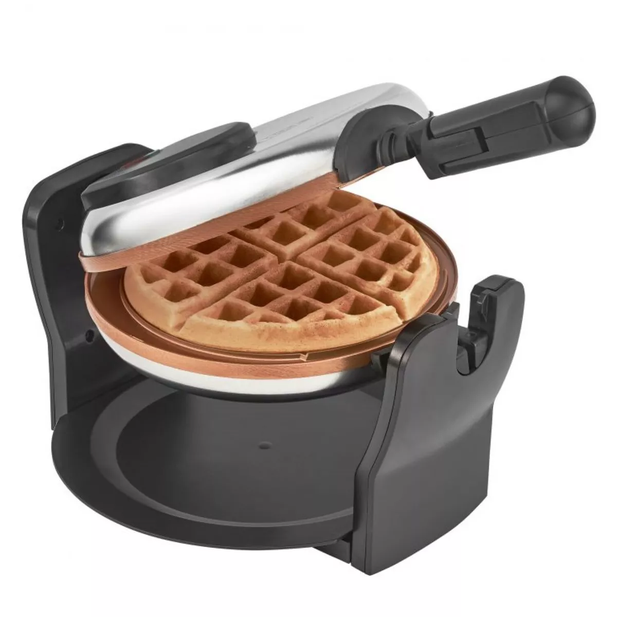 Bella Copper Titanium Coated Rotating Belgian Waffle Maker