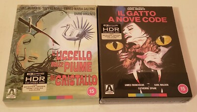 NEW Crystal Plumage & Cat o' Nine Tails 4K UHD Blu-ray Limited Arte Originale UK