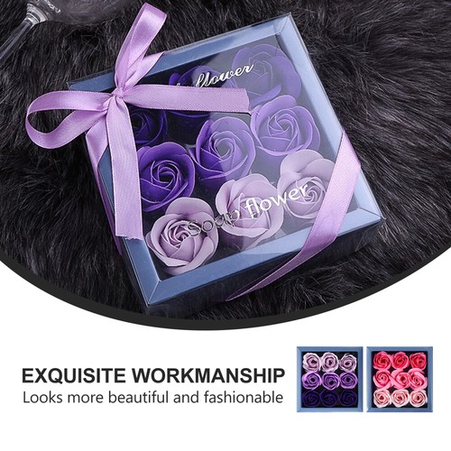 2 Boxes Gradient Rose Geschenkbox Seife Rosenstrauß Seifenblumenstrauß - Bild 2 von 12
