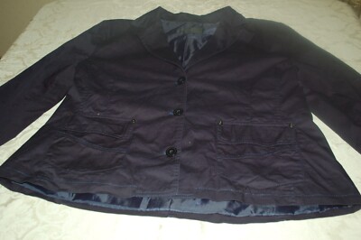 Ellen Rose, Damen Jacke, blau, 45% Polyester und 55% Baumwolle, Gr. 54, gebraucht
