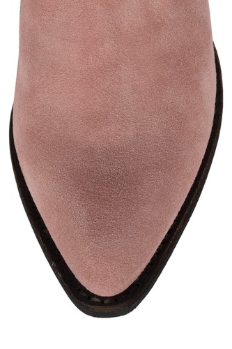 Jeffrey Campbell Calvera Pink Suede Pointed Western Angled Heel Knee High Boots - 第 4/4 張圖片