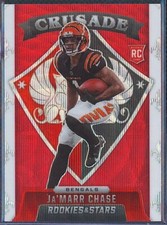 2021 Rookies & Stars Ja'Marr Chase Red Wave Prizm Crusade Rookie RC #CR-26