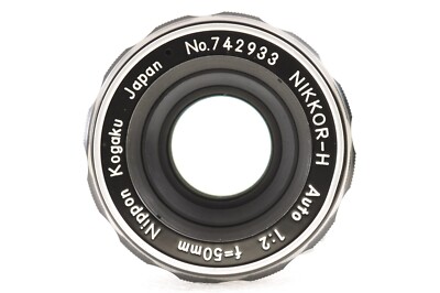 Nikon F Eye Level Silver Film Camera /Nikkor-H Auto 50mm f2 Lens