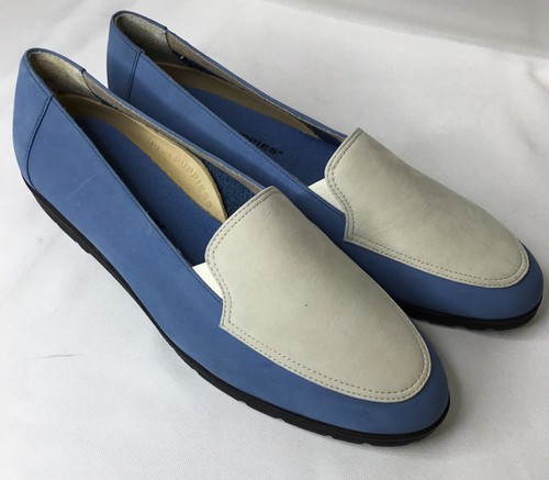 HushPuppies New W/O Box Two Tone Suede Leather Slip On Loafers 8.5m shoes - Picture 3 of 5
