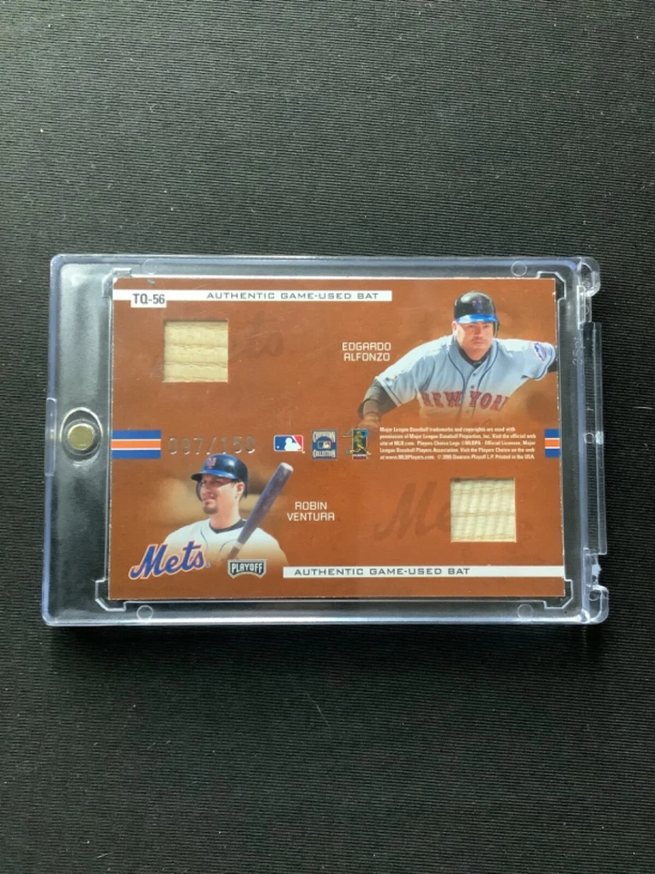 2005 Donruss Mets команды квадроциклов Рики Хендерсон Робин Вентура + 2 Джерси бита /150 - Изображение 2 из 4