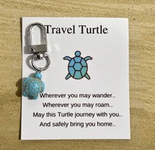 Travel Turtle Safe Travels Car Pendant Bday Gift College Gift Key Chain