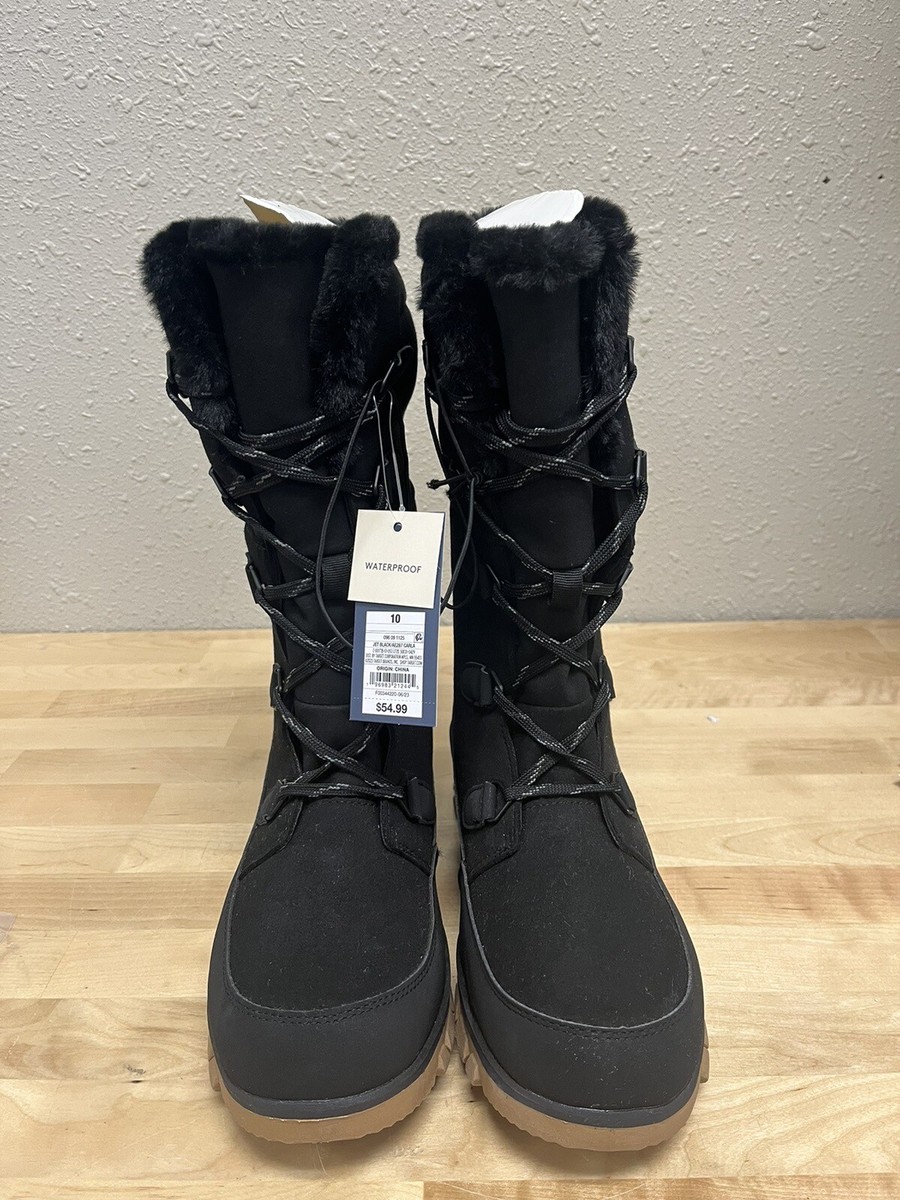 Women's Carla Tall Winter Boots Universal Thread Jet Black Size 10