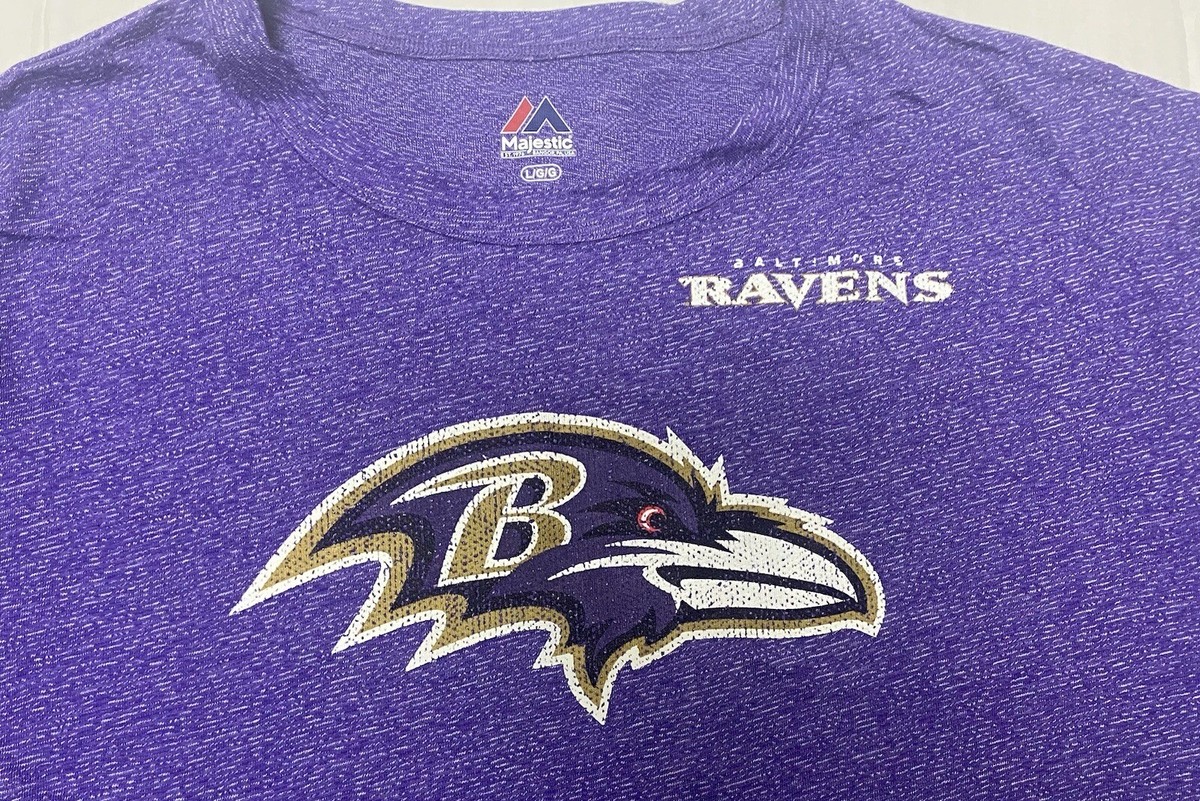 NFL Baltimore Ravens Heathered Purple Blend Majestic Men's Large