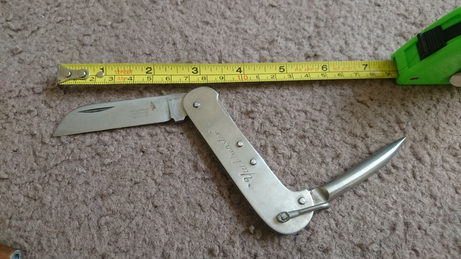 Vintage Antique Sheffield Yachtmaster England Folding Knife Multitool