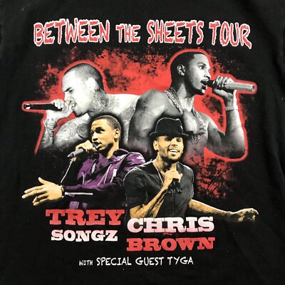BETWEEN THE SHEETS TOUR Tシャツ Between The Sheets Tour Shirt Mens Medium Black Tee Chris