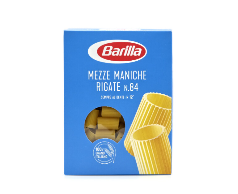 4X PASTA BARILLA MEZZE MANICHE N. 84  ITALIAN DURUM WHEAT FLOUR PASTA 4x500g