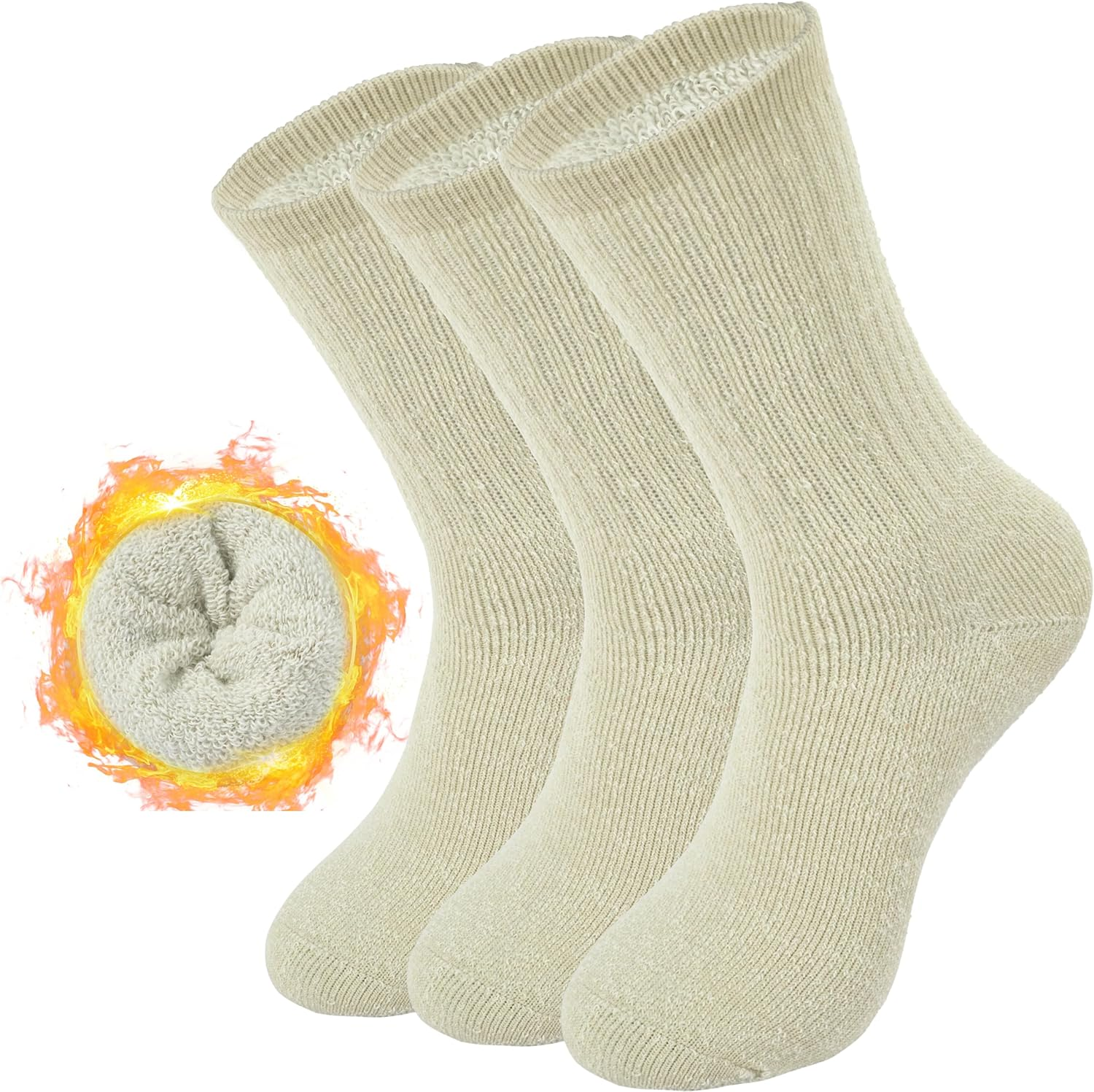 Wool Socks for Women - Merino Warm Boot Hiking Socks - Thermal Crew Socks for Wi