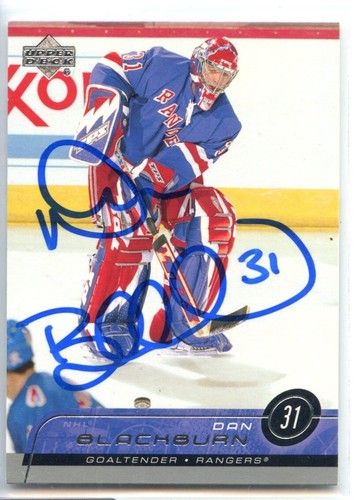 Dan Blackburn signed autographed Auto 2002-03 Upper Deck card #116 - 第 1/1 張圖片