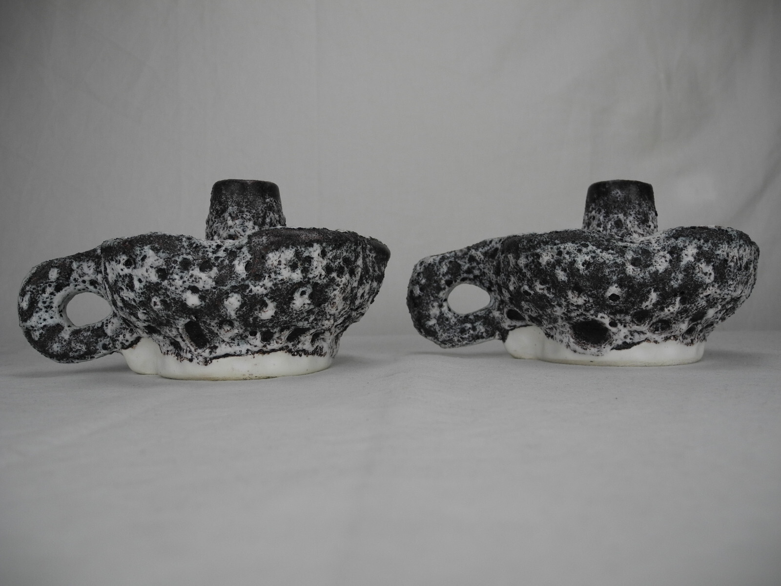pair Vallauris fat lava ceramic candlesticks candlesticks Keramik