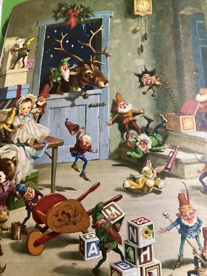 VTG 50s RARE JOLLY OLD SANTA CLAUS Paperback Book By Van B. Hooper