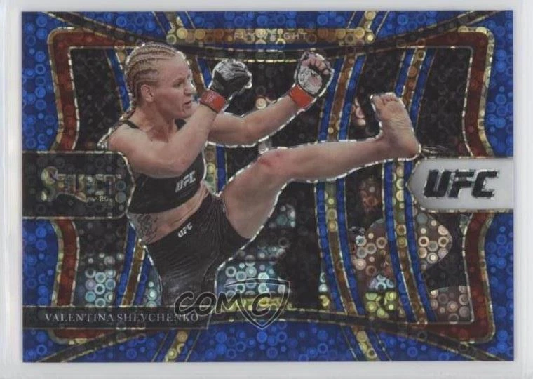 2021 Panini Select UFC Premier Level Blue Disco Prizm /99 Valentina Shevchenko