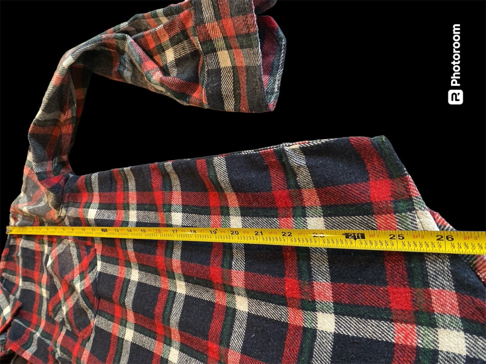 Upcycled BASEBALL Back Patch Plaid Flannel Shirt … - image 8