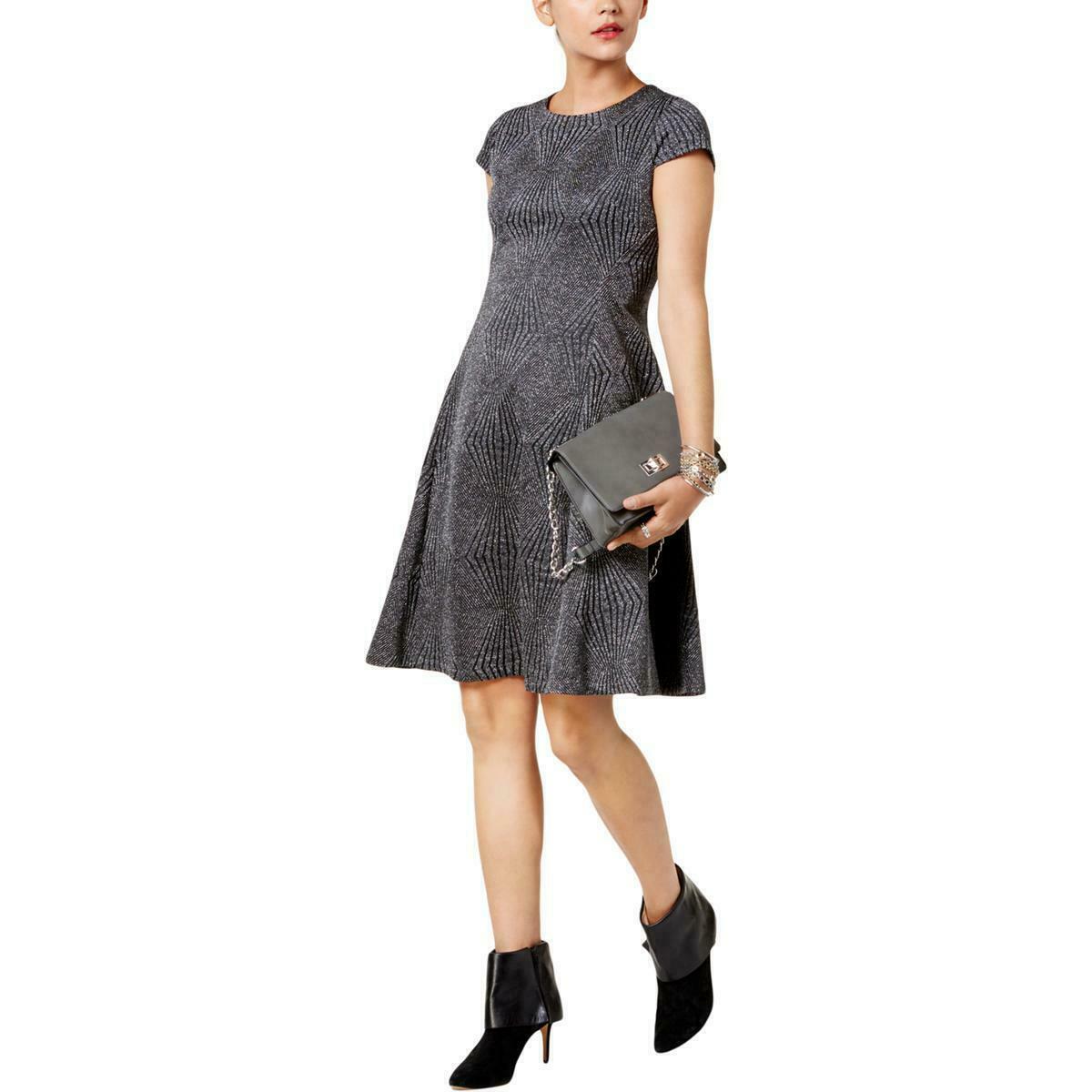 Alfani - Metallic Knee-Length Sweaterdress - Regular - 14 Alfani - Metallic Knee-Length Sweaterdress - Regular - 14