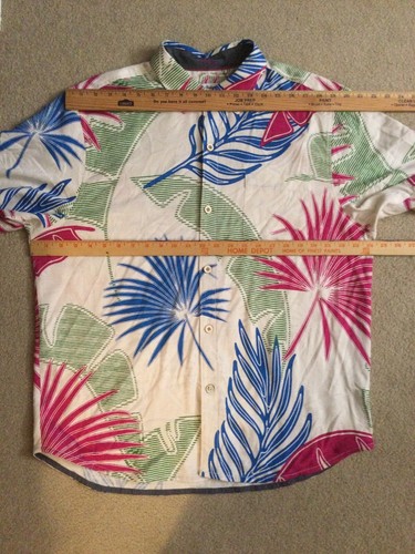 NWT! Tommy Bahama tropical print mens shirt 100% silk, size Large - Picture 7 of 12