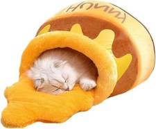 Cuccia Gatto Interno Chiusa con Cuscino | Morbida, Per Gatti e Cani Piccoli
