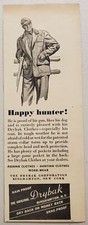1946 Print Ad Drybak Hunting, Fishing & Outdoor Clothes Made in Binghamton,NY