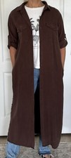 Chelsea & Violet -  Midi Shirt Dress or Duster - Dusty Burgundy - Medium
