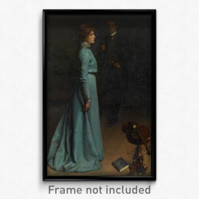Hugh Ramsay - The lady in blue (Mr and Mrs J S MacDonald) Print 11x17 Art Poster