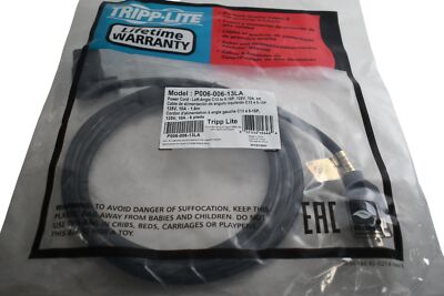 NEW Tripp Lite Standard Computer Power Cord 10A,18AWG P006-006-13LA
