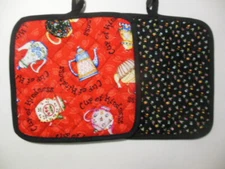 NEW 1 Mary Engelbreit "Cup of Kindness" Potholder with Teapot design,  8"x8"