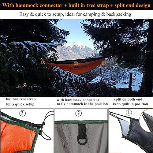 Hamaca para una sola persona ultraligera camping mochilero manta cálida saco de dormir - Imagen 8 de 9