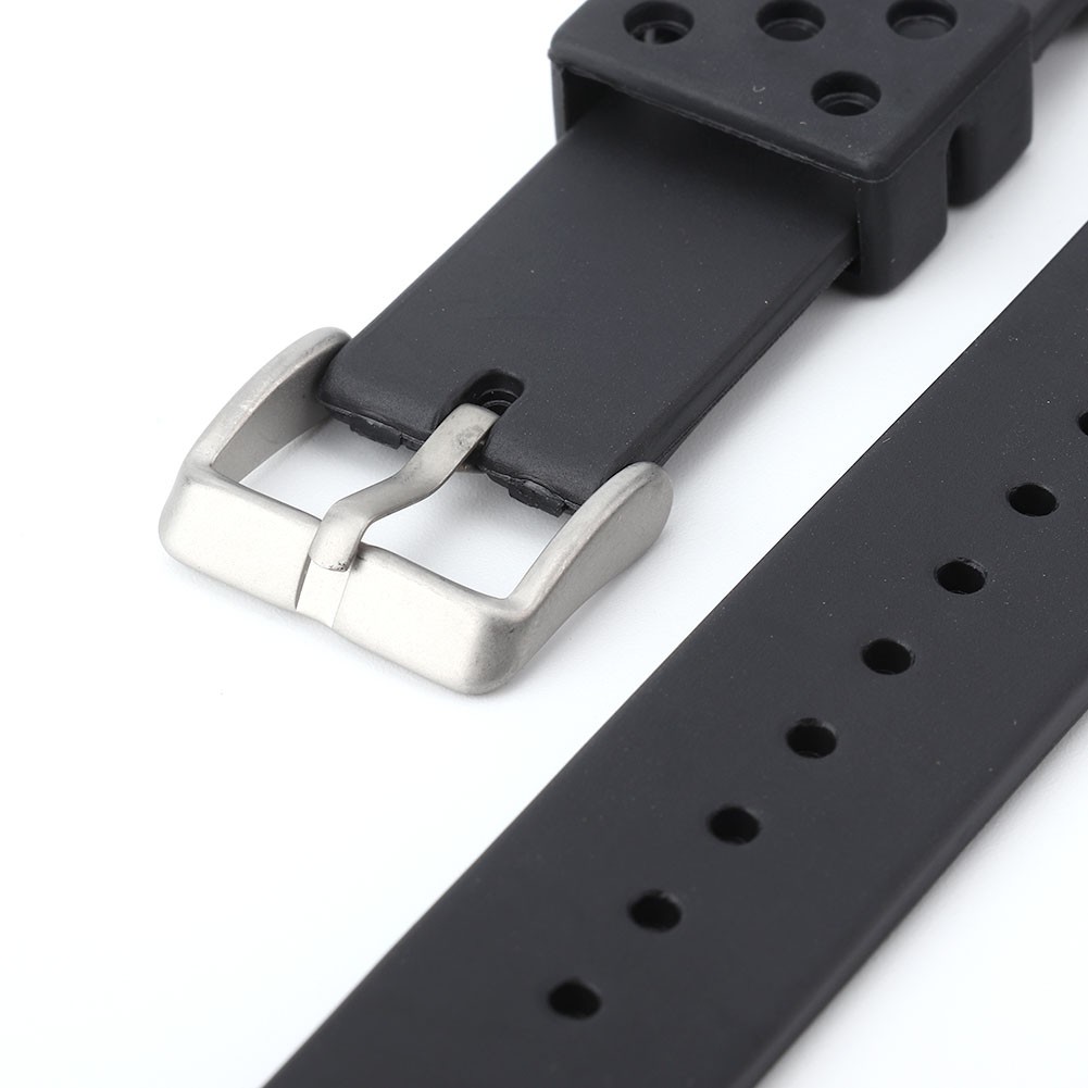1 Replacement Black Silicone Watch Strap Waterproof Pin Buckle Band For Submarin