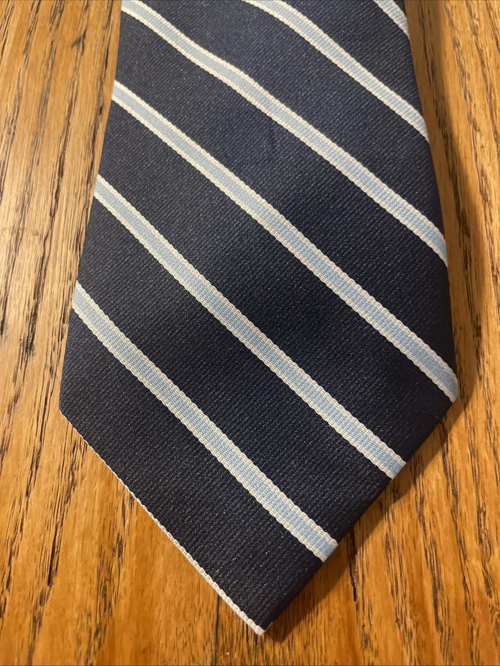 Corbata ancha a rayas regimiento John Blair vintage años 70 nueva sin etiquetas poliéster mod Foto 2 de 4