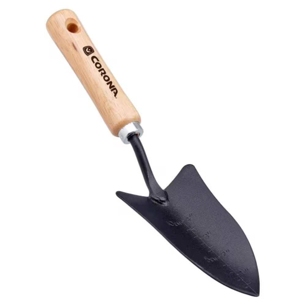 5.25 In. Garden Trowel and Transplanter with Wooden Handle