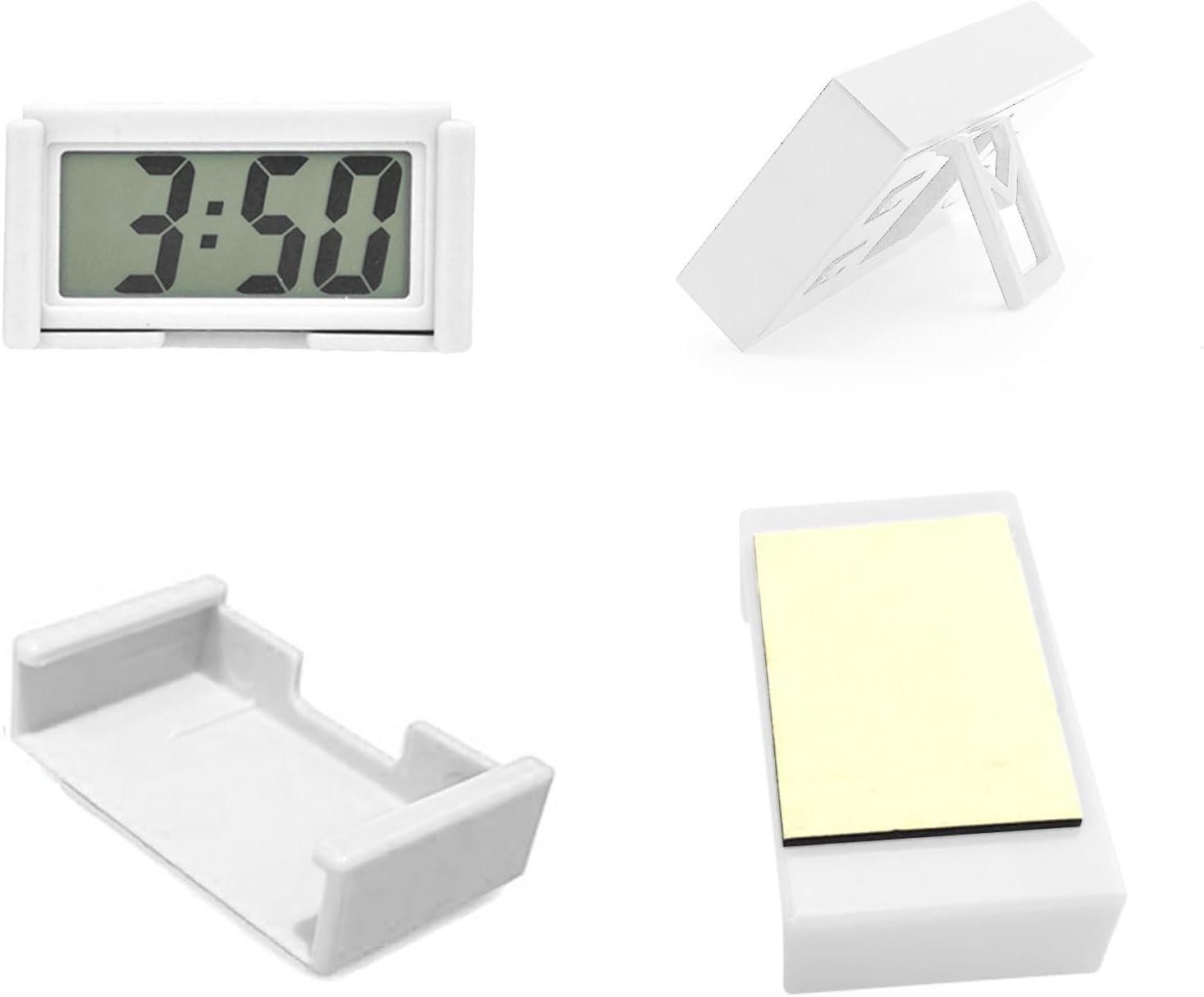 Small Digital Clock, with Jumbo LCD Time & Item Package Quantity: 1 White